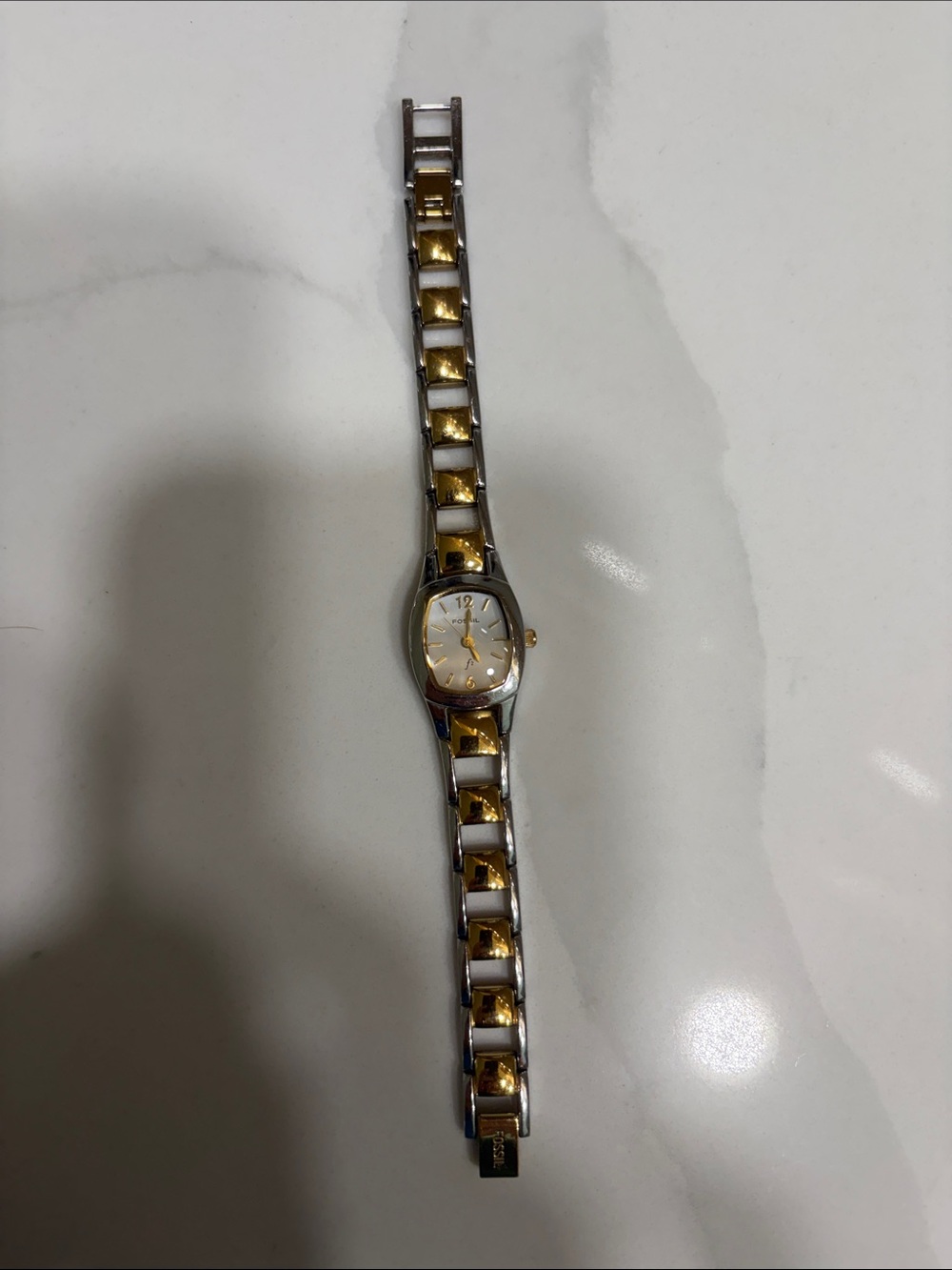 Fossil Women's Two-Tone Gold and Silver Link Bracelet Watch